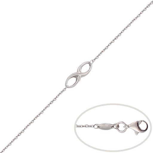 [PU1111] PULSERA ORO BLANCO 18KL INFINITO