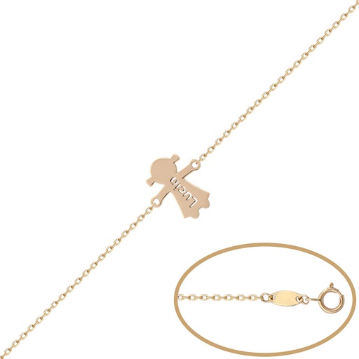 [PU1127] PULSERA ORO 18KL NIÑA + NOMBRE