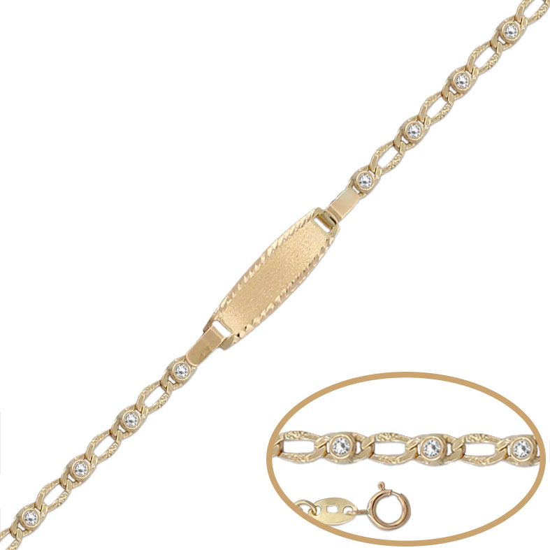 PULSERA ORO 18KL CIRCONITAS - 13.50CM