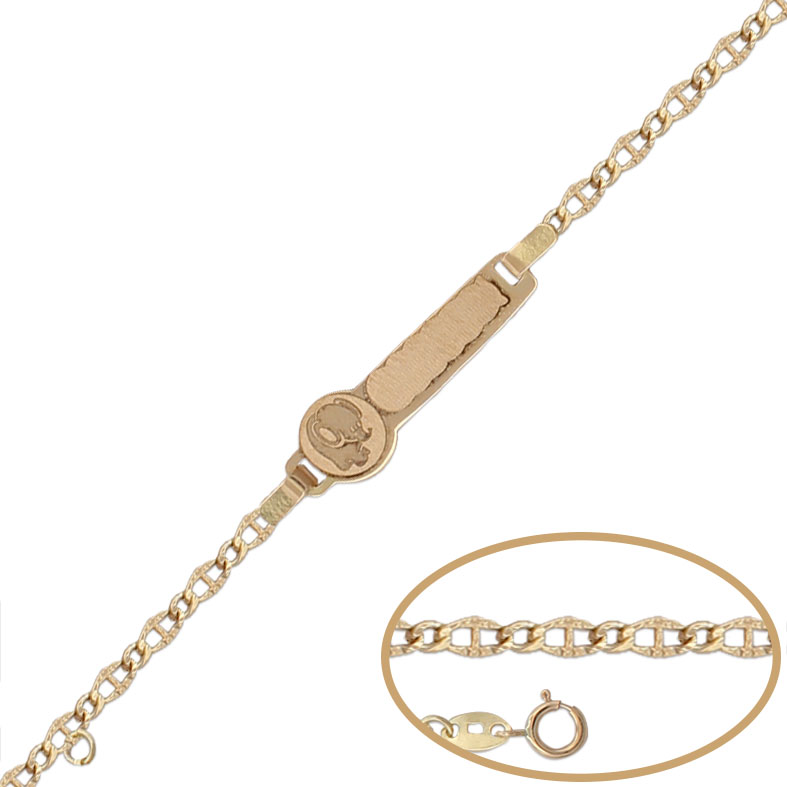 PULSERA ORO 18KL ELEFANTE - 13CM
