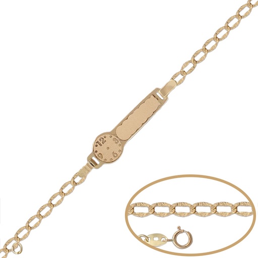 [PU1162] PULSERA ORO 18KL RELOJ - 13CM