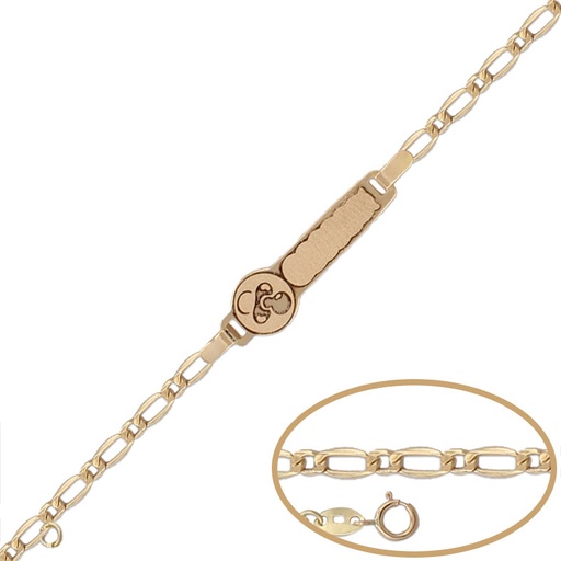 [PU1164] PULSERA ORO 18KL CHUPETE - 13CM