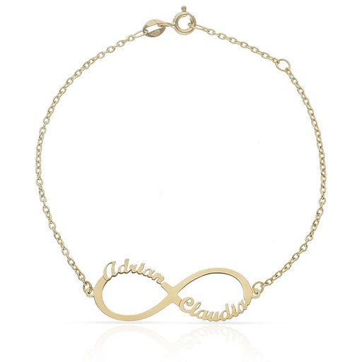 [PU1180] PULSERA ORO 18KL INFINITO NOMBRES