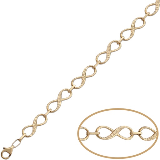 [PU1186] PULSERA ORO 18KL TALLADA INFINITOS