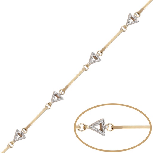 [PU1190] PULSERA ORO 18KL CIRCONITAS