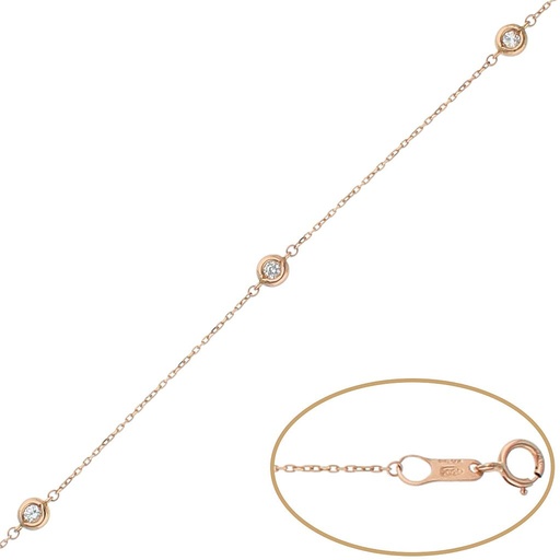 [PU1259] PULSERA ORO 18KL CHATONES - 4MM