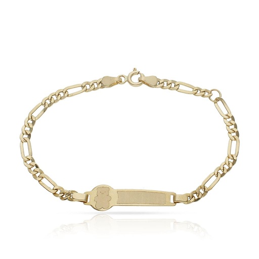 [PU1263] PULSERA ORO 18KL OSO 3x1