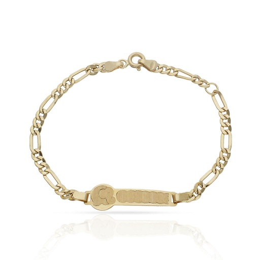 [PU1264] PULSERA ORO 18KL ELEFANTE 3x1