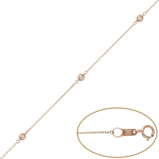 [PU1266] PULSERA ORO 18KL CHATONES - 3.50MM