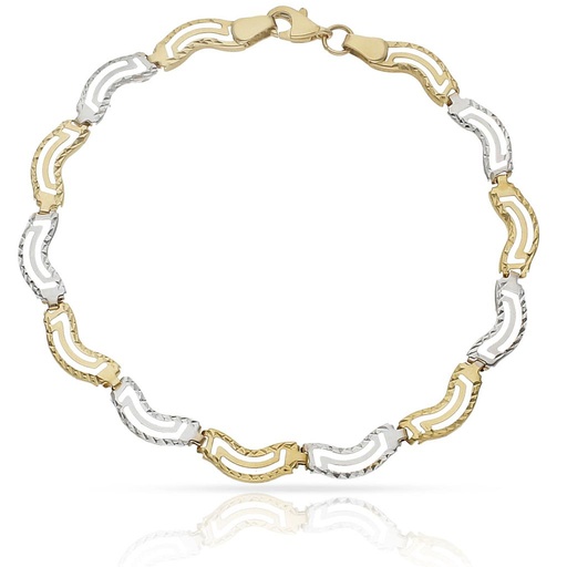 [PU1286] PULSERA ORO 18KL BICOLOR