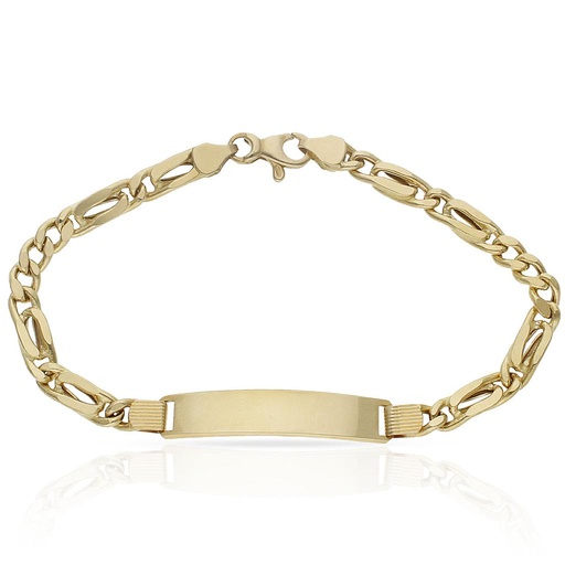[PU1744] PULSERA ORO 18KL HUECA PLACA