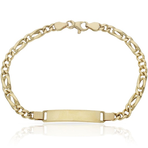 [PU1745] PULSERA ORO 18KL HUECA PLACA
