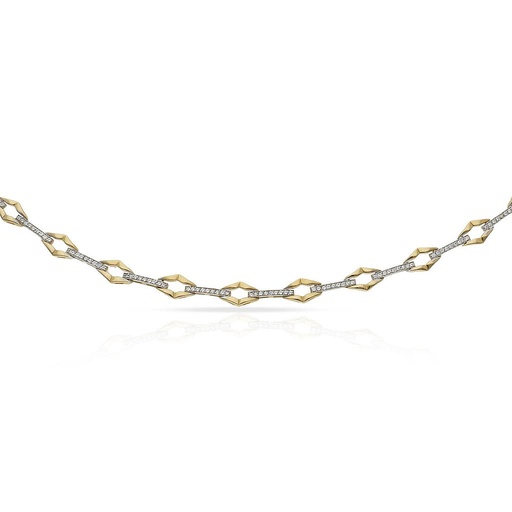 PULSERA ORO 18KL BICOLOR CIRCONITAS
