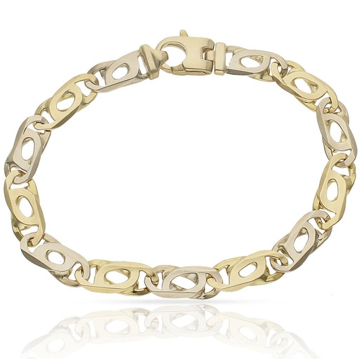 PULSERA ORO 18KL BICOLOR FUNDIDA