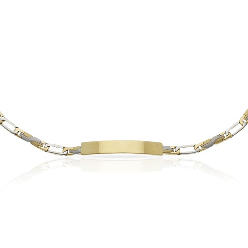 PULSERA ORO 18KL FUNDIDA BICOLOR