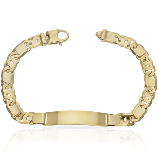 PULSERA ORO 18KL FUNDIDA PLACA