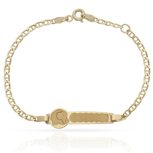 [PU220] PULSERA ORO 18KL ELEFANTE ANCLA