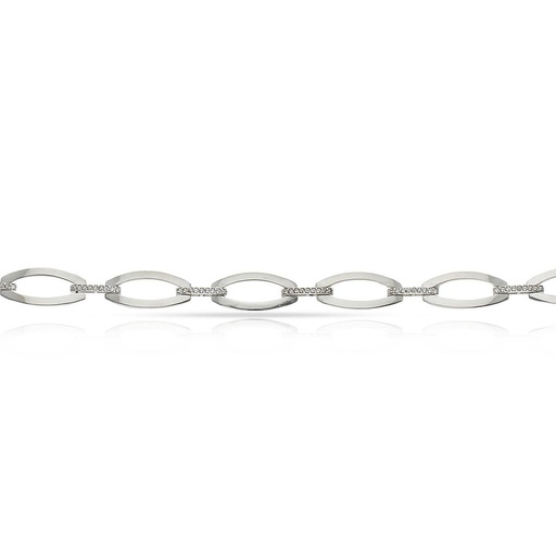 PULSERA ORO BLANCO 18KL CIRCONITAS