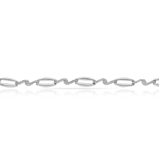 [PU449] PULSERA ORO BLANCO 18KL CIRCONITAS