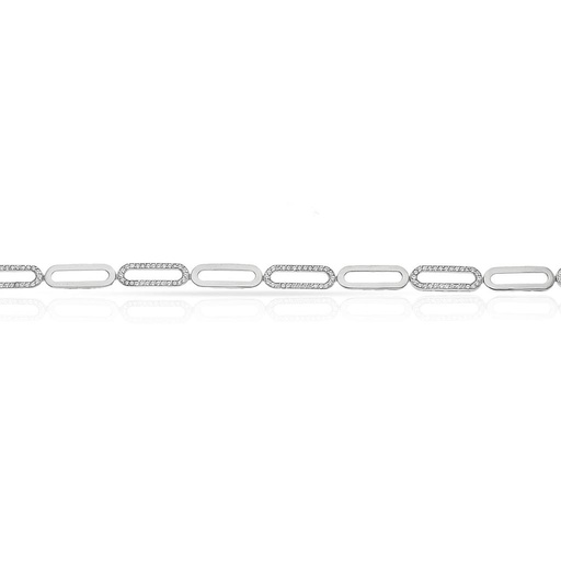 [PU462] PULSERA ORO BLANCO  18KL CIRCONITAS