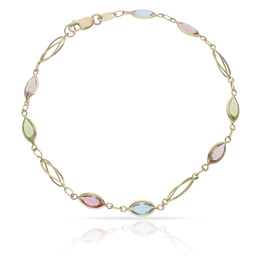 [PU590] PULSERA ORO 18KL COLORES