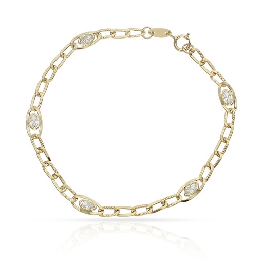 [PU682] PULSERA ORO 18KL CIRCONITAS