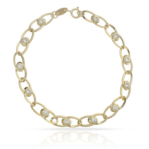 [PU684] PULSERA ORO 18KL CIRCONITAS
