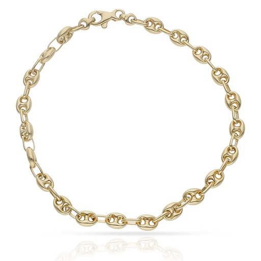 [PU696] PULSERA ORO 18KL HUECA CALABROTE - 6 MM