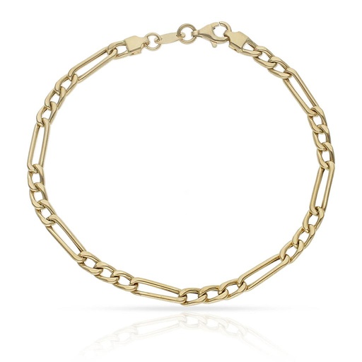 [PU706] PULSERA ORO 18KL HUECA 3x1 - 4MM