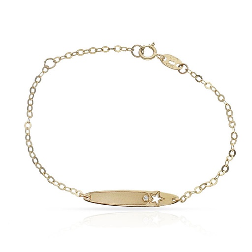 PULSERA ORO 18KL ESTRELLA CIRCONITA