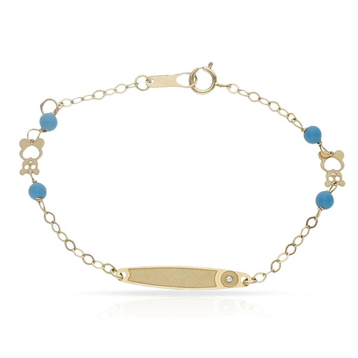 [PU761] PULSERA ORO 18KL CIRCULO CIRCONITA