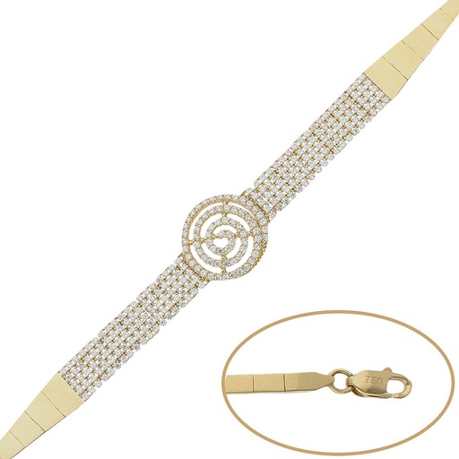 [PU776] PULSERA ORO 18KL CIRCONITAS