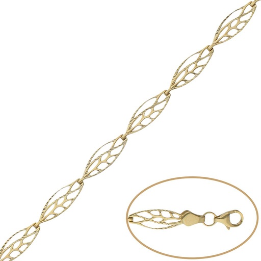 [PU830] PULSERA ORO 18KL TROQUELADA