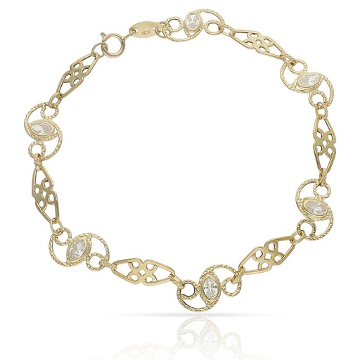 [PU968] PULSERA ORO 18KL TROQUELADA