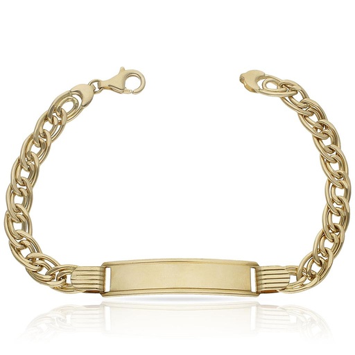 PULSERA ORO 18KL CABALLERO PLACA