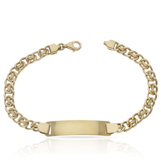PULSERA ORO 18KL CABALLERO PLACA