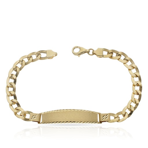 [PU998] PULSERA ORO 18KL OVAL PLACA