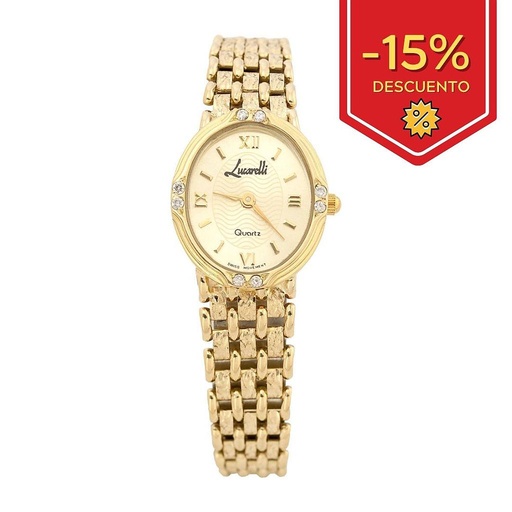[R326] RELOJ ORO 18KL SEÑORA LUCARELLI DIAMANTES