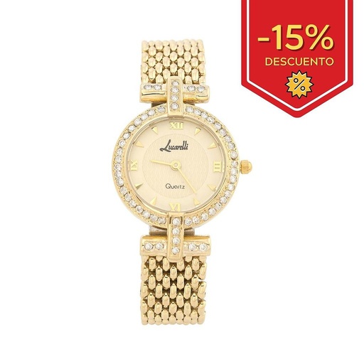[R332] RELOJ ORO 18KL SEÑORA LUCARELLI DIAMANTES