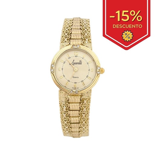 RELOJ ORO 18KL SEÑORA LUCARELLI DIAMANTES