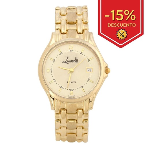 [R450] RELOJ ORO 18KL CABALLERO LUCARELLI