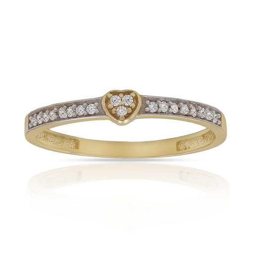 SORTIJA ORO 18KL BICOLOR CORAZON