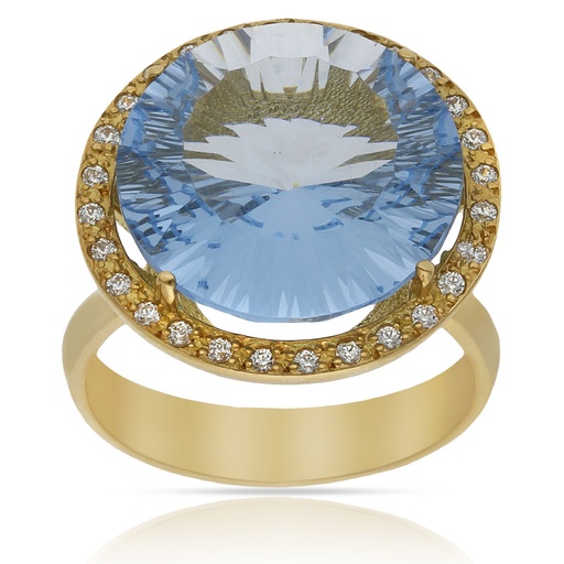 SORTIJA ORO 18KL - PIEDRA AZUL