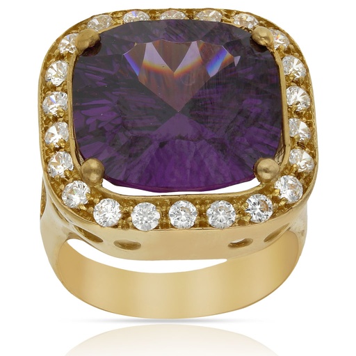 SORTIJA ORO 18KL - PIEDRA VIOLETA