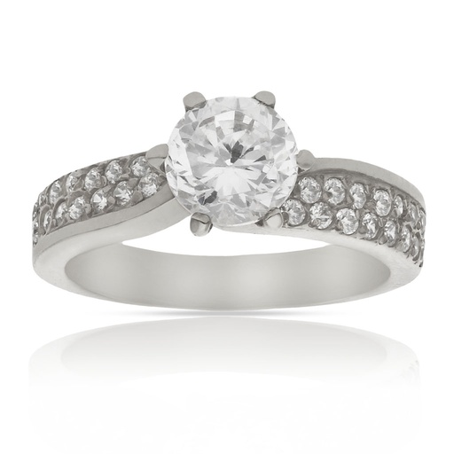 SORTIJA ORO BLANCO 18KL CIRCONITAS