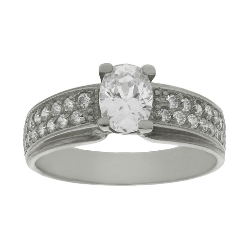 SORTIJA ORO BLANCO 18KL CIRCONITAS