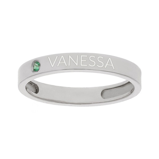 SORTIJA ORO BLANCO 18KL - 1 ANILLO PERSONALIZADO NOMBRE