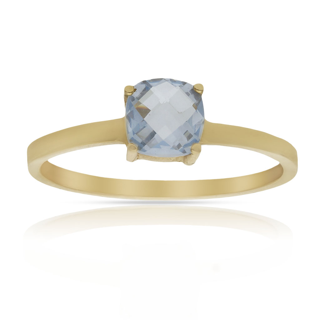 SORTIJA ORO 18KL - PIEDRA AZUL