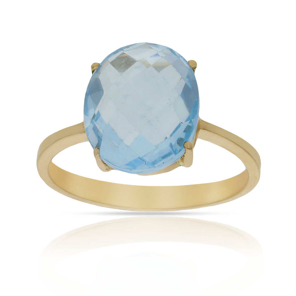 SORTIJA ORO 18KL - PIEDRA AZUL