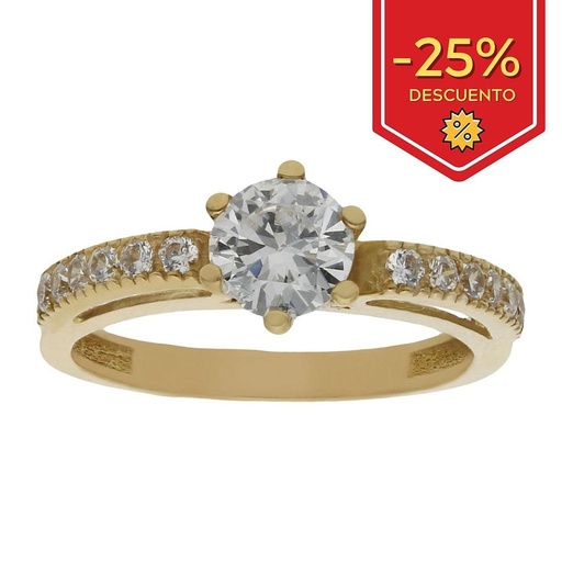 SORTIJA ORO 18KL CIRCONITAS